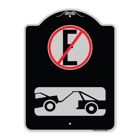 SIGNMISSION Spanish Parking Control No Estacionar Heavy-Gauge Aluminum Architectural Sign, 24" H, BS-1824-22883 A-DES-BS-1824-22883